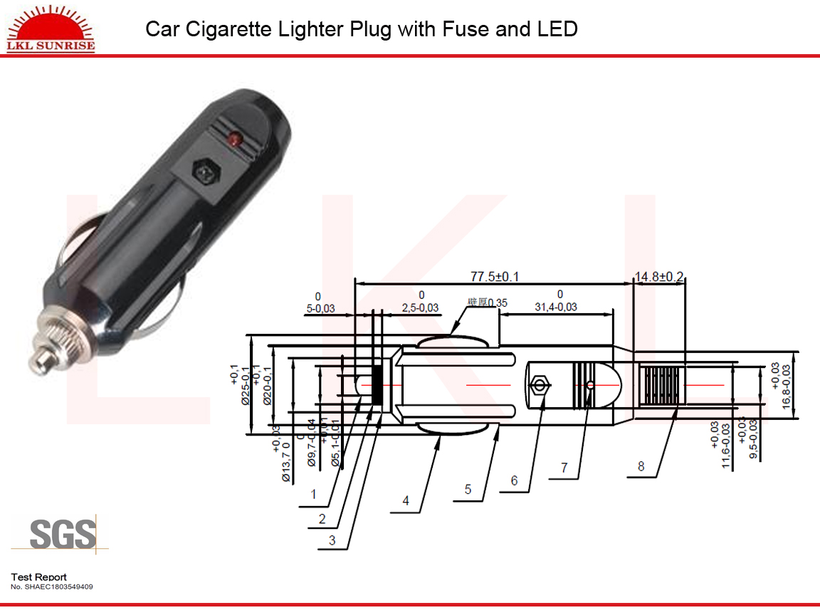 car cigarette lighter diagram CAR CIGARETTE LIGHTER PLUG WITH FUSE AND LED