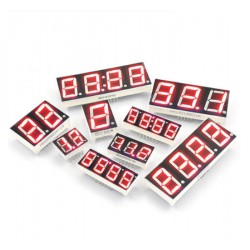 LED 7SEGMENT DISPLAYS 0.4/0.8INCH CA/CC RED